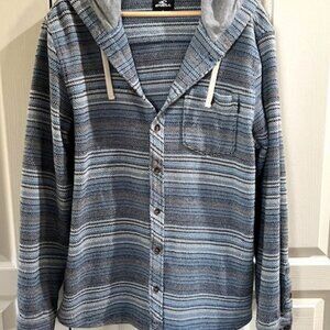 O'Neill 100% Cotton Button Down Hoodie Size L
